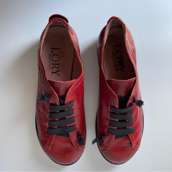 Lory Shoes, Red Leather - Picture 4 of 5